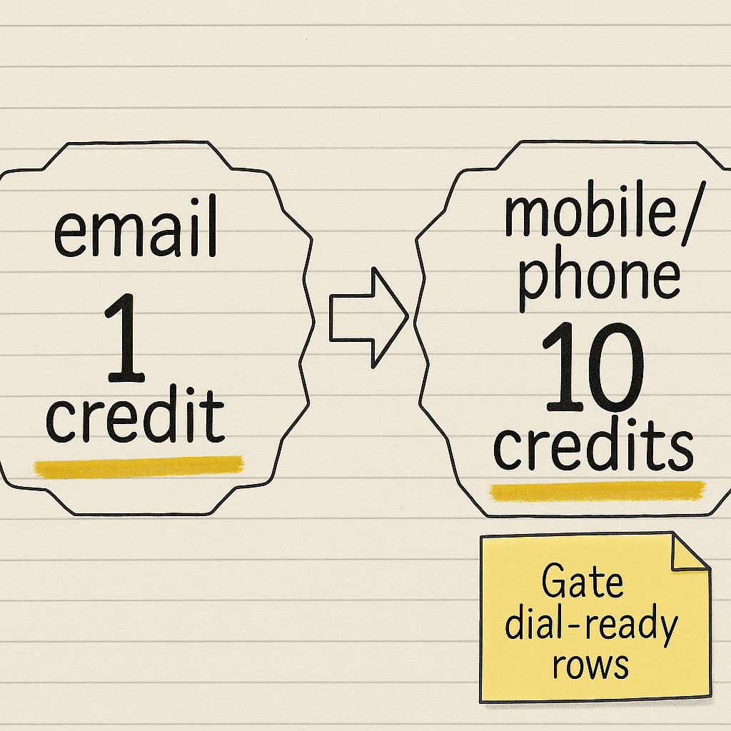 Handsketch of an email chip cost 1 versus a phone chip cost 10